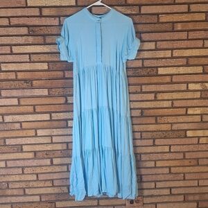 Bohme Small Light Blue Amanda Tiered Dress